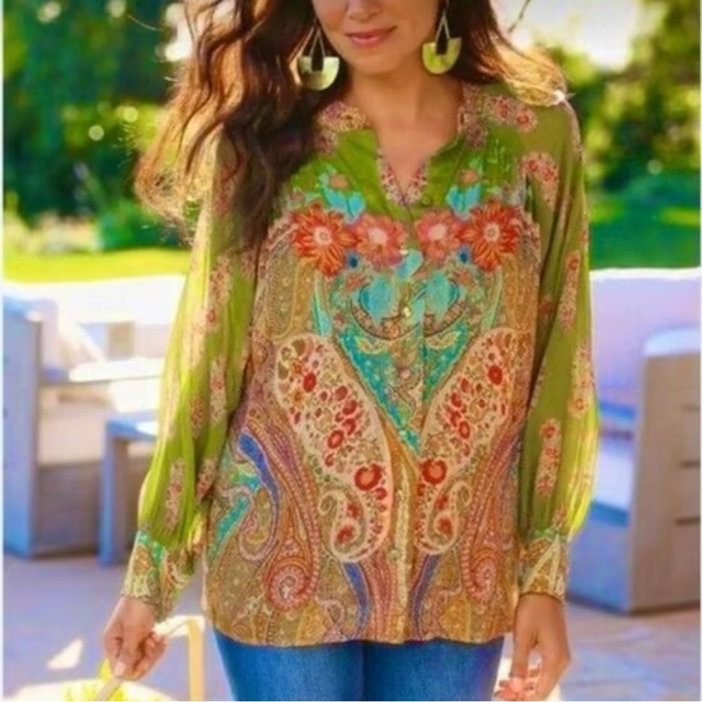 Soft Surroundings paisley top size small​